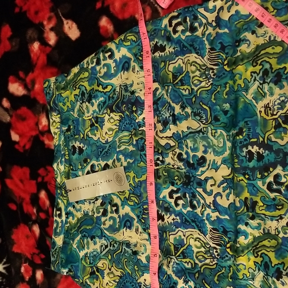 WAS $72. ENDLESS KNOT ART 100% Fully lined Nylon A-line Midi Skirt - Picture 13 of 15